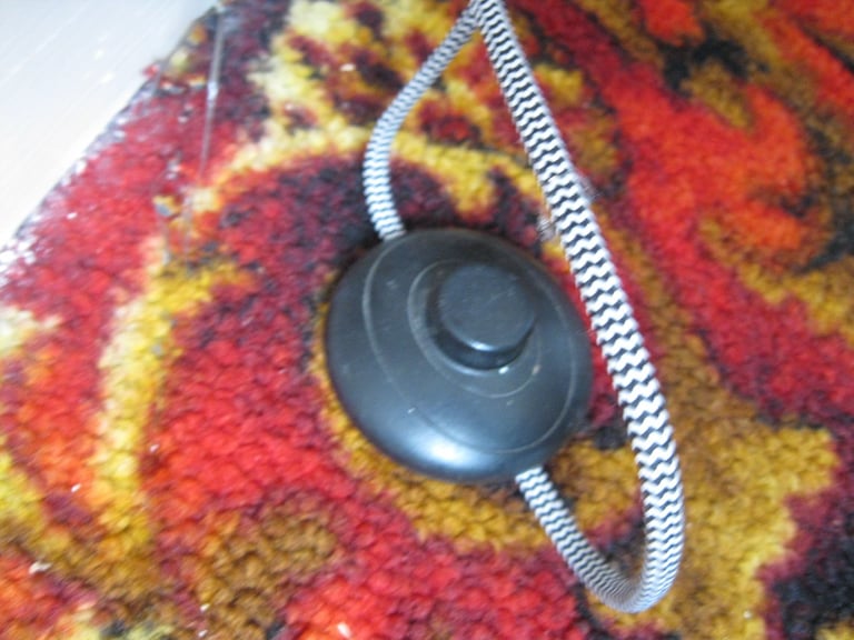 FLOOR LAMP WITH LED BULB, SHADE AND FOOT SWITCH GUNNISLAKE PL18 9NA