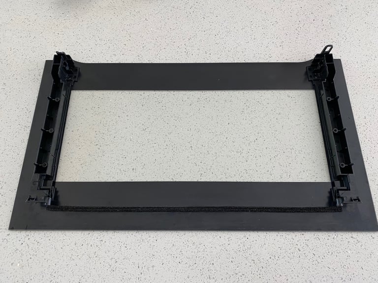 AEG Inox microwave door glass assembly (Ropley SO24)