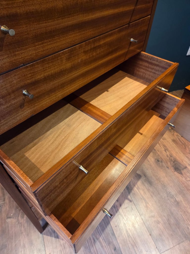Vintage Retro Mid Century Teak Chest of Drawers by Loughborough Furniture 