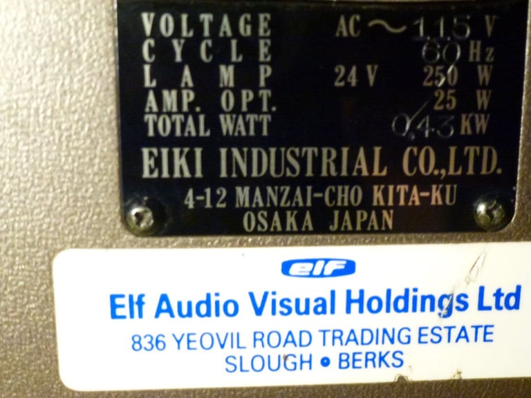 RARE HIGH QUALITY 16mm FILM PROJECTOR BY ELF OF JAPAN - EIKI SNT CINE