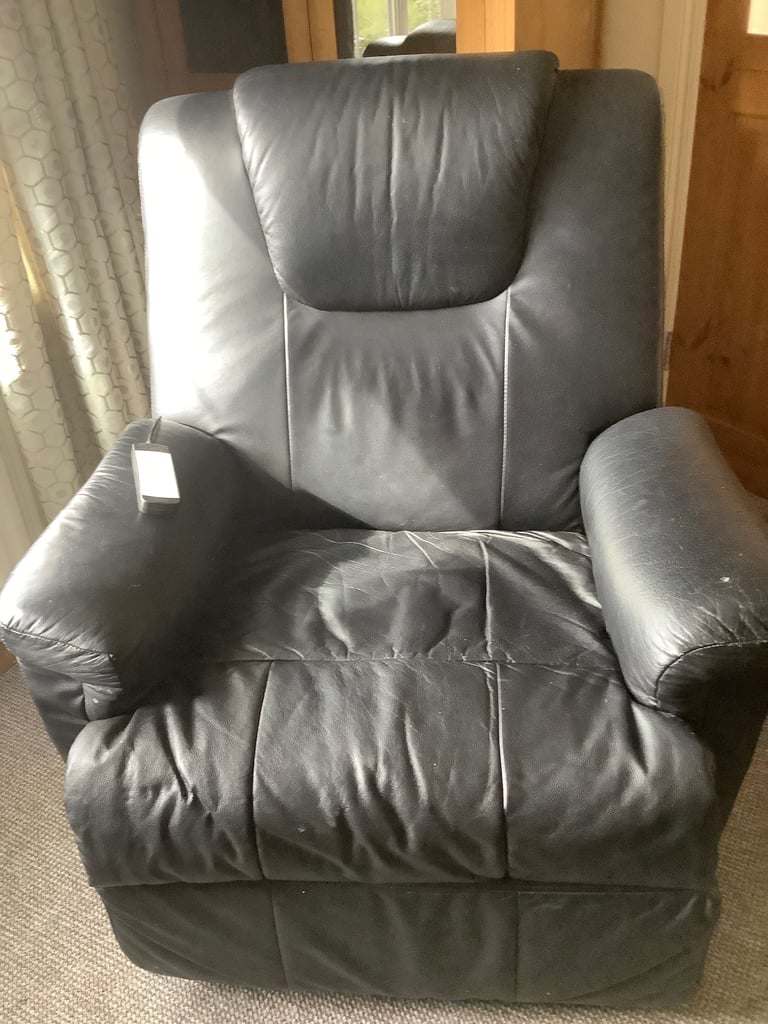 image for Leather type reclining armchair.