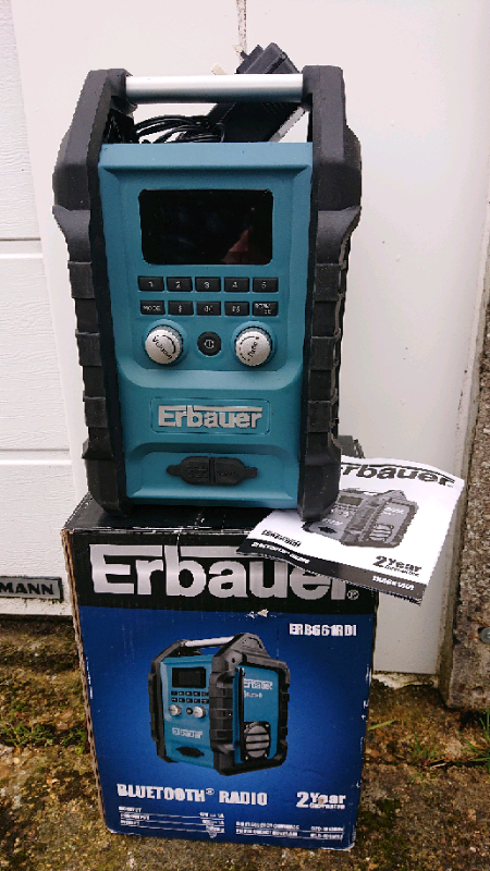 Brand new & boxed Erbauer blue tooth site radio | in Christchurch, Dorset |  Gumtree