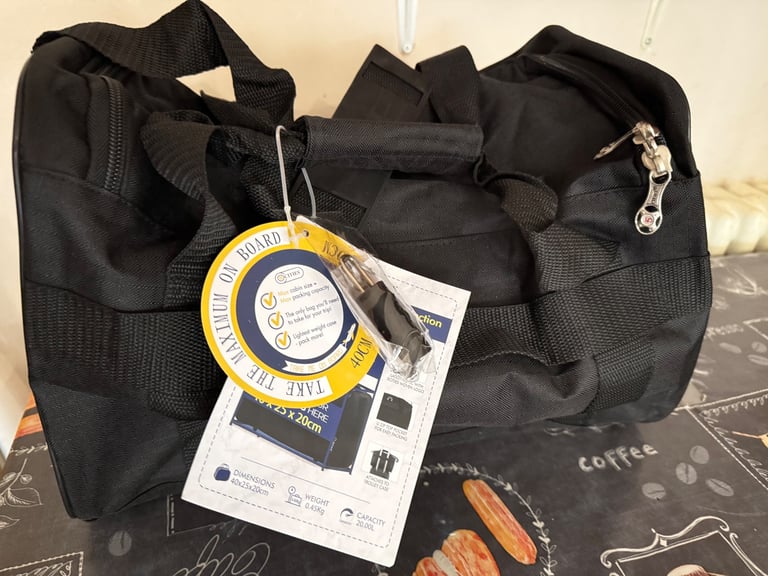 image for Cabin underseat overhead small bag 40x20x25cm Ryanair Easyjet approved size Ultra Lightweight