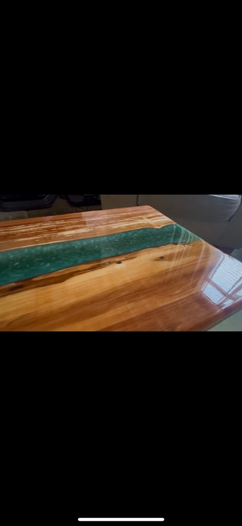 Bespoke coffee table with epoxy resin