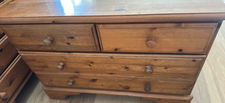 Ducal triple wardrobe and matching bedside cabinets 