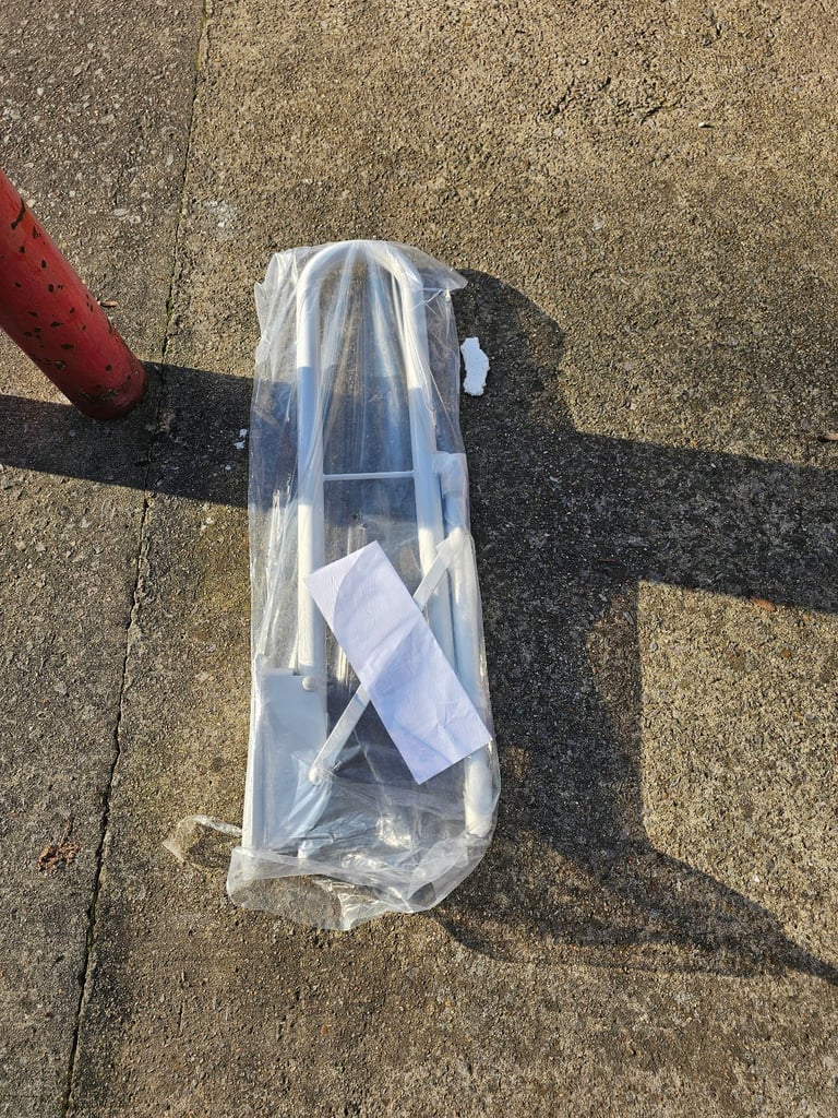 image for Drop down toilet arm with support leg