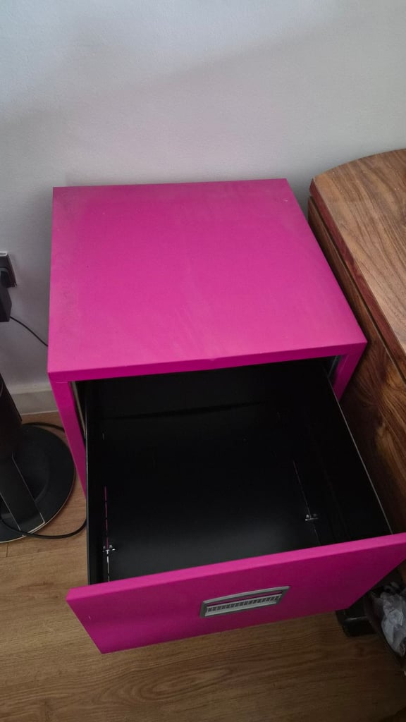 Pink filing cabinet, free