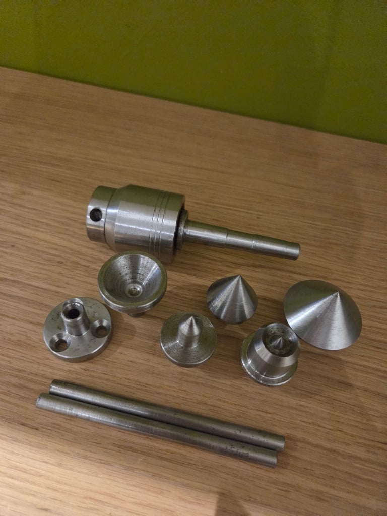 Axminster woodturning Multi-Head Live Revolving Centre & Additional Tips lathe  wood turning