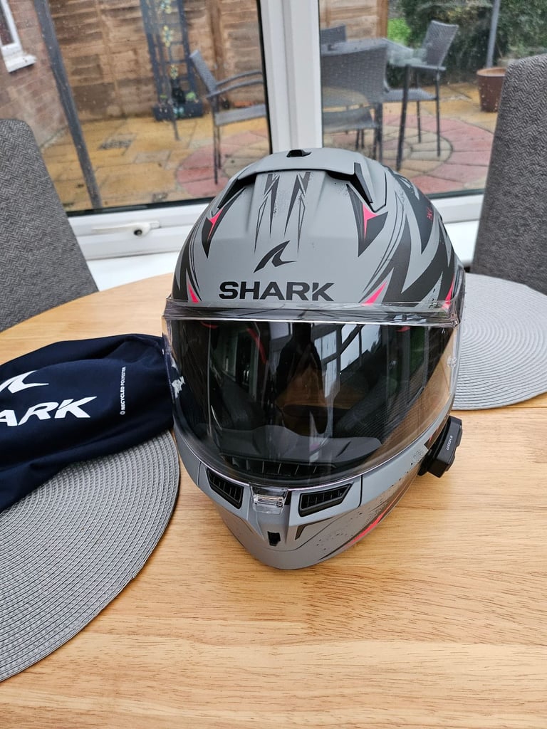 image for Brand new shark medium size helmet with new intercom 