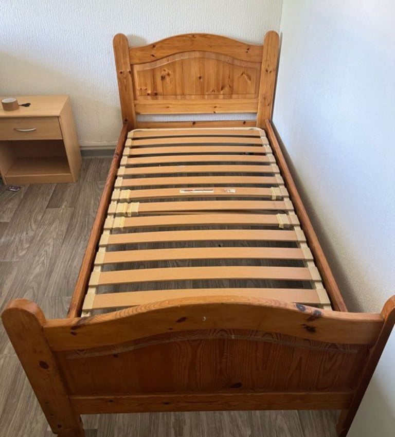 image for Wooden single bedframe 