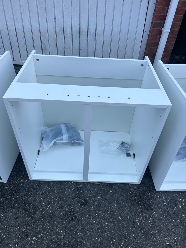 image for White kitchen carcass units - sold as a whole