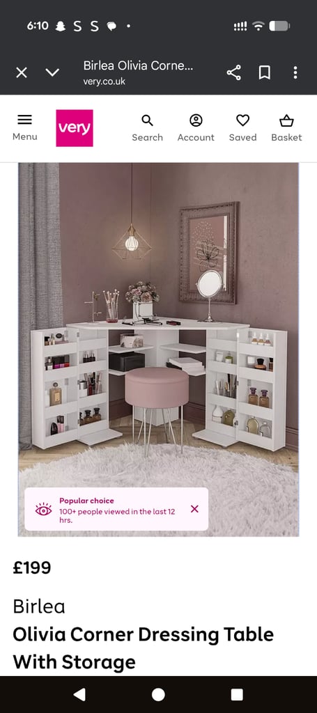 image for New corner makeup table