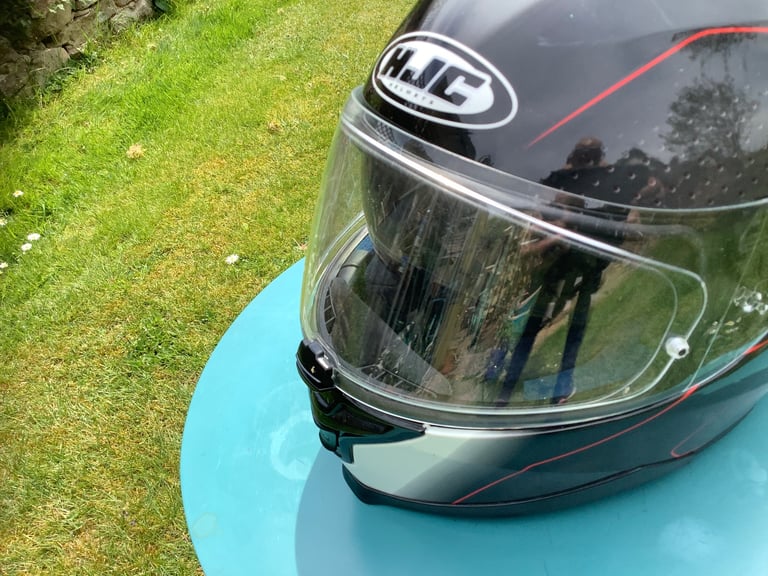 ⛑️ HJC IS-17 ARCUS MC1 MOTORCYCLE 🏍️ HELMET 🪖 BLACK/RED (SIZE M 58cm)