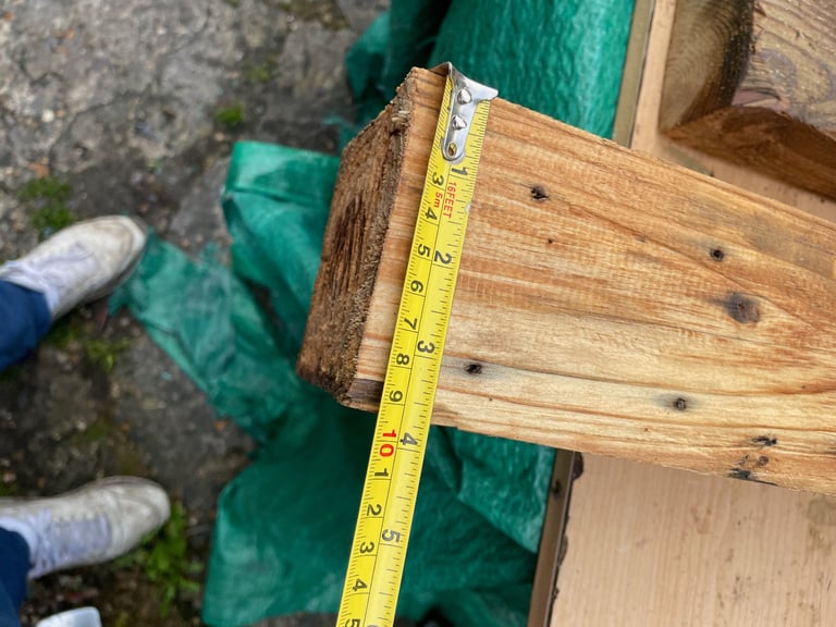 Seasoned Timber approximately 92cm x 9.5cm x 9.5 cm