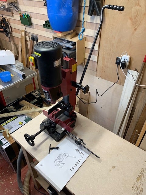 Rexon SM16A Bench Morticer - 16mm capacity - As new, boxed with manual