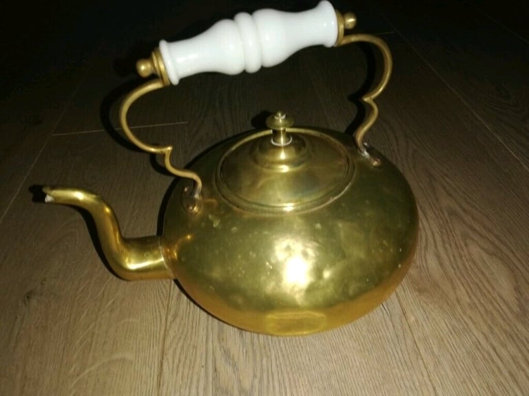 image for Antique brass kettle /teapot.