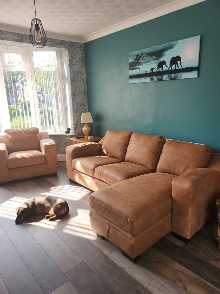 image for L shaped sofa and armchair