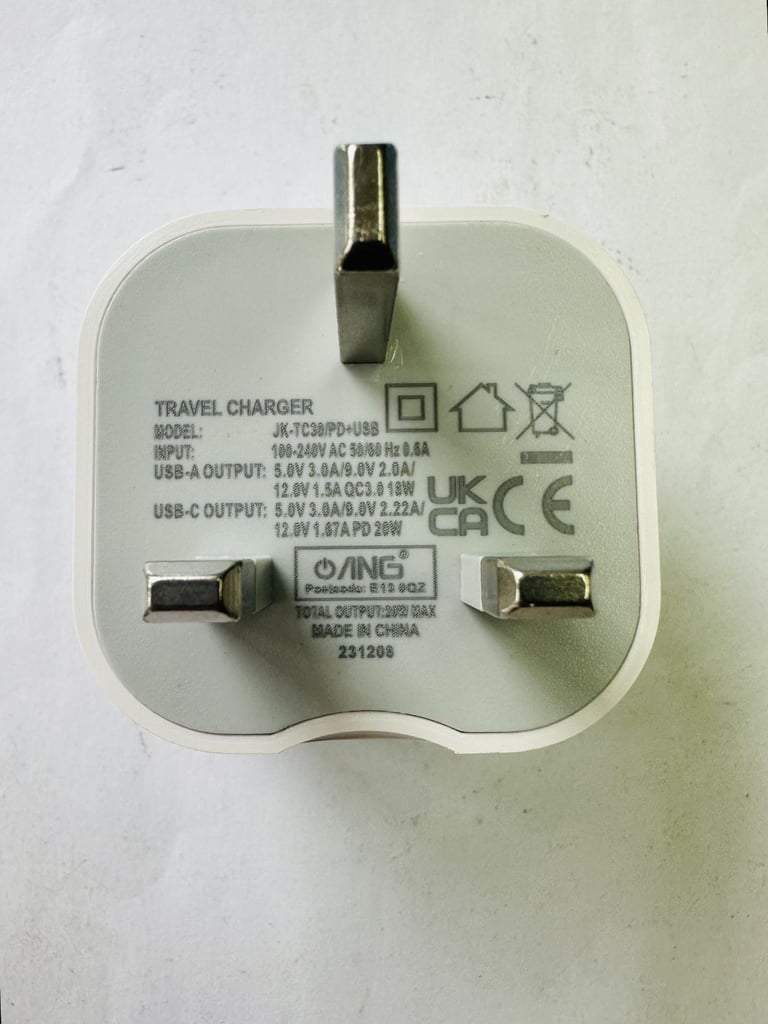 ANG 20W PD+USB C & USB A Plug Fast Charging For Apple iPhone 12 13 14 & 15 Series