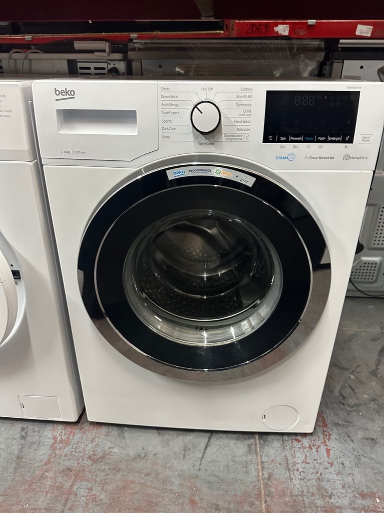 image for 9KG WHITE/CHROME BEKO WASHING MACHINE 1600 SPIN 