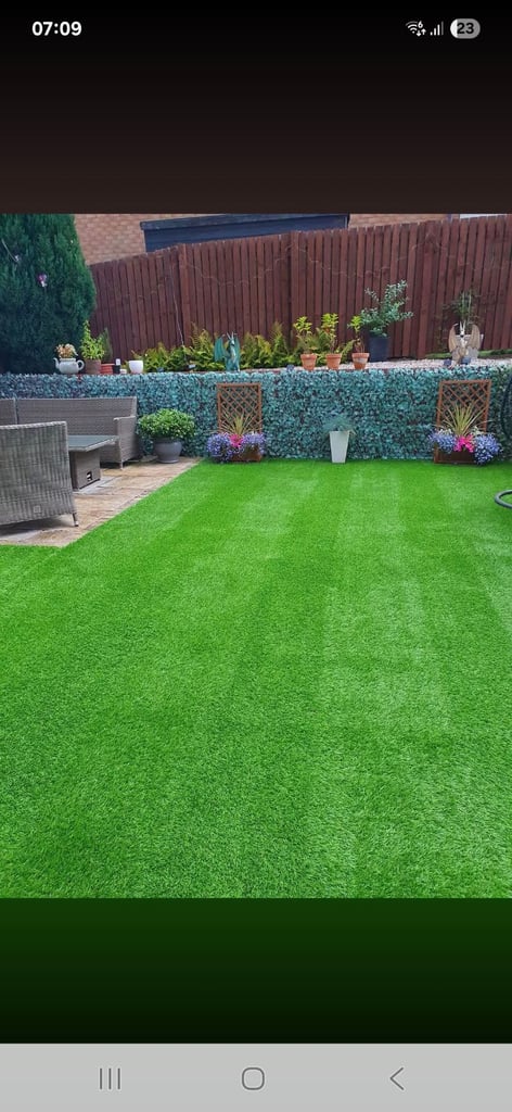 Hyundai artificial grass sweeper. 