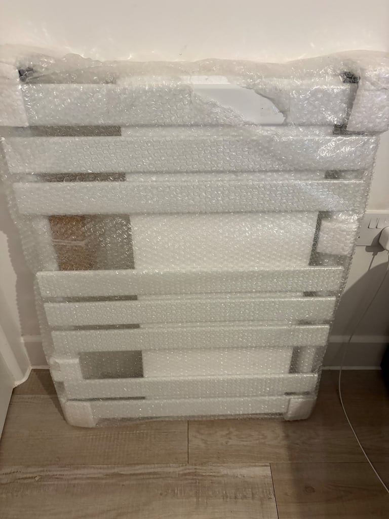 image for Warmehaus Minimalist Flat Panel Heated Towel Rail – White (800x600mm)
