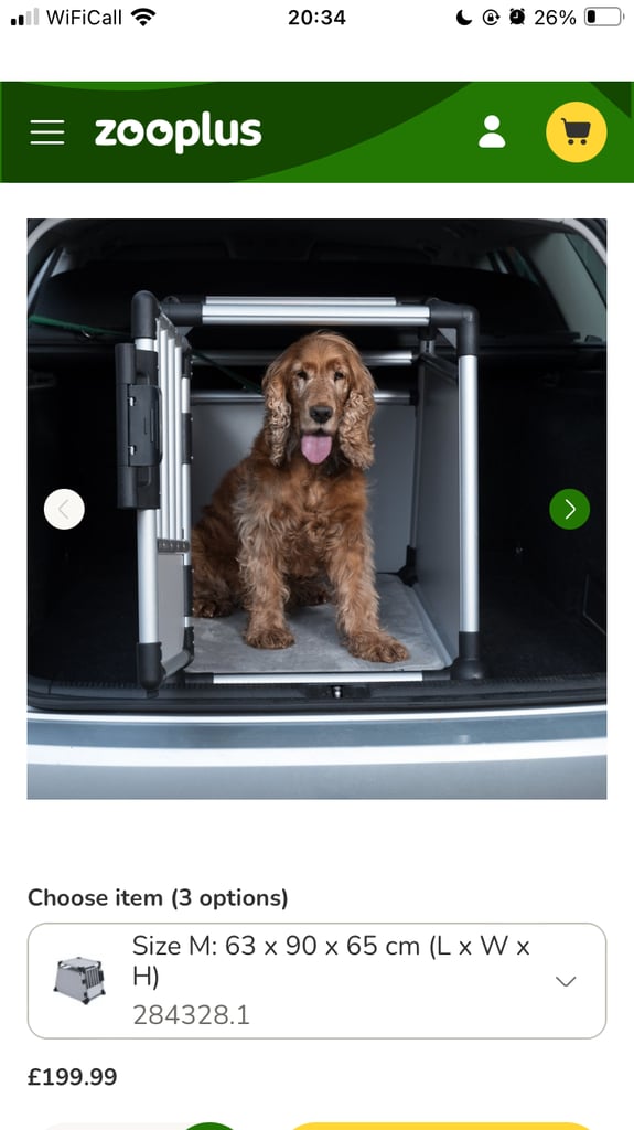 Dog car transport crate