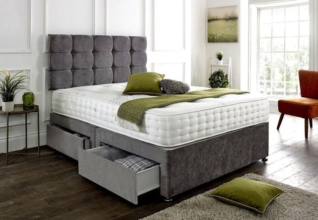 Divan King Size Base HB Mattress All Optional in Yardley