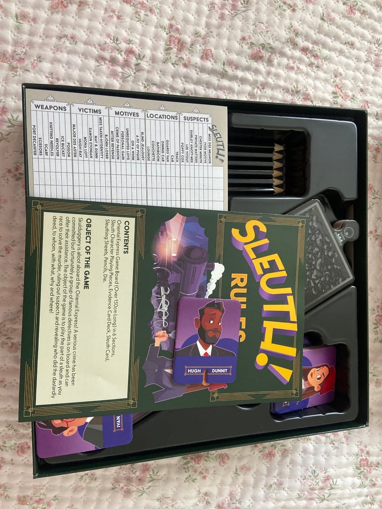 Sleuth the murder mystery family board game 