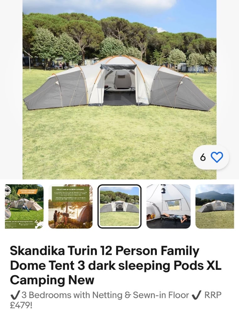image for Skandika Turin 12 man dome tent