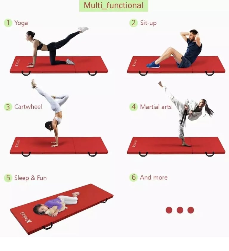 Folding Gymnastics Exercise Mat 6FT
