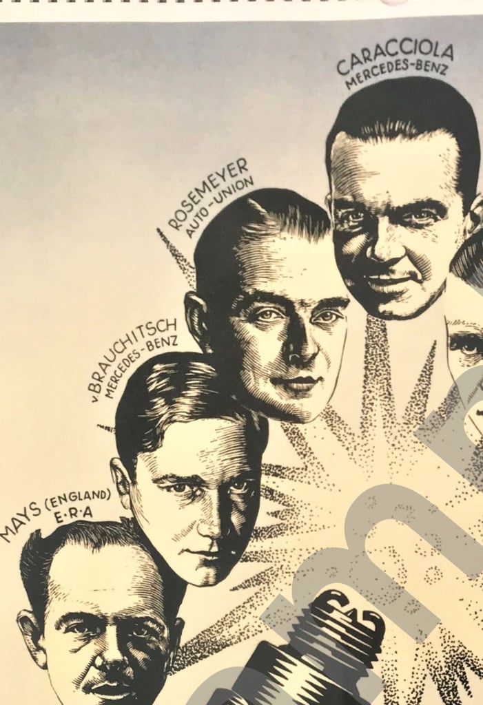 image for BOSCH AUTO PARTS PICTURES. FEAT. 1930's GP RACING DRIVER'S