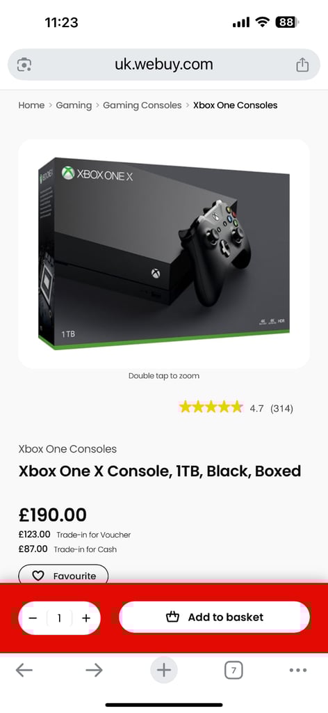 Xbox one x boxed bundle
