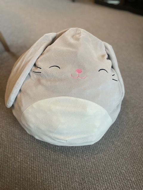 image for 🐰 Grey Bunny Bean Bag – Super Soft Plush Design