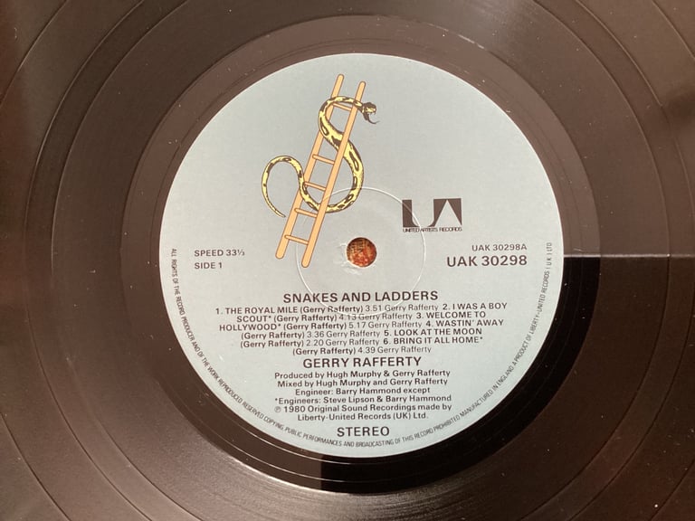 Gerry Rafferty, Snakes and Ladders, original vinyl LP, for sale