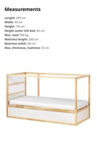 IKEA Kura reversible bed with mattress 