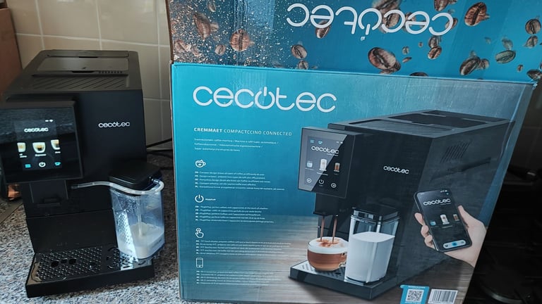 £430 smart super automatic bean to cup coffee machine CECOTEC CREMMAET COMPACTCCINO CONNECTED COFFEE