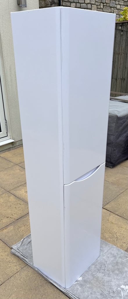 image for Victoria Plumbing-Monza White Gloss Wall Hung Cabinet, Large.