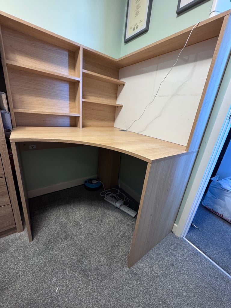 Corner office desk beech - 2 available 