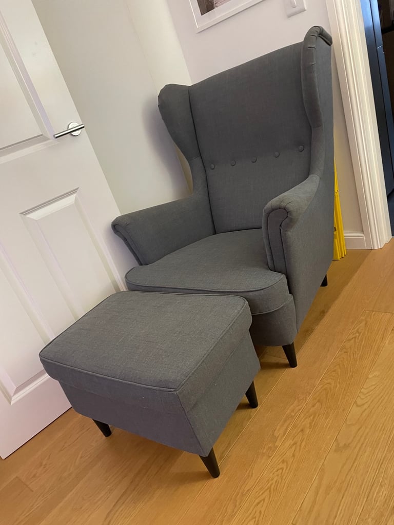 IKEA chair and footstool 