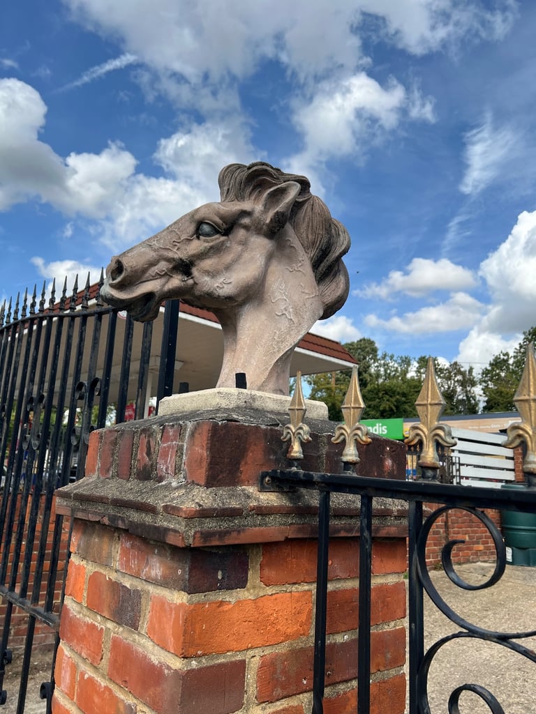 Beautifully striking 2 horse heads.