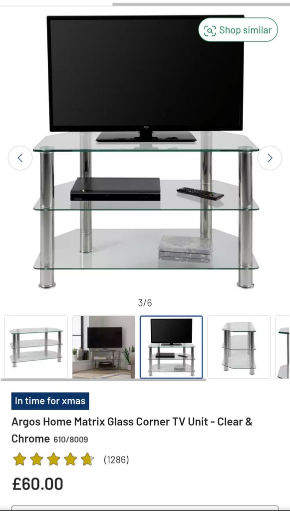 image for Glass tv stand