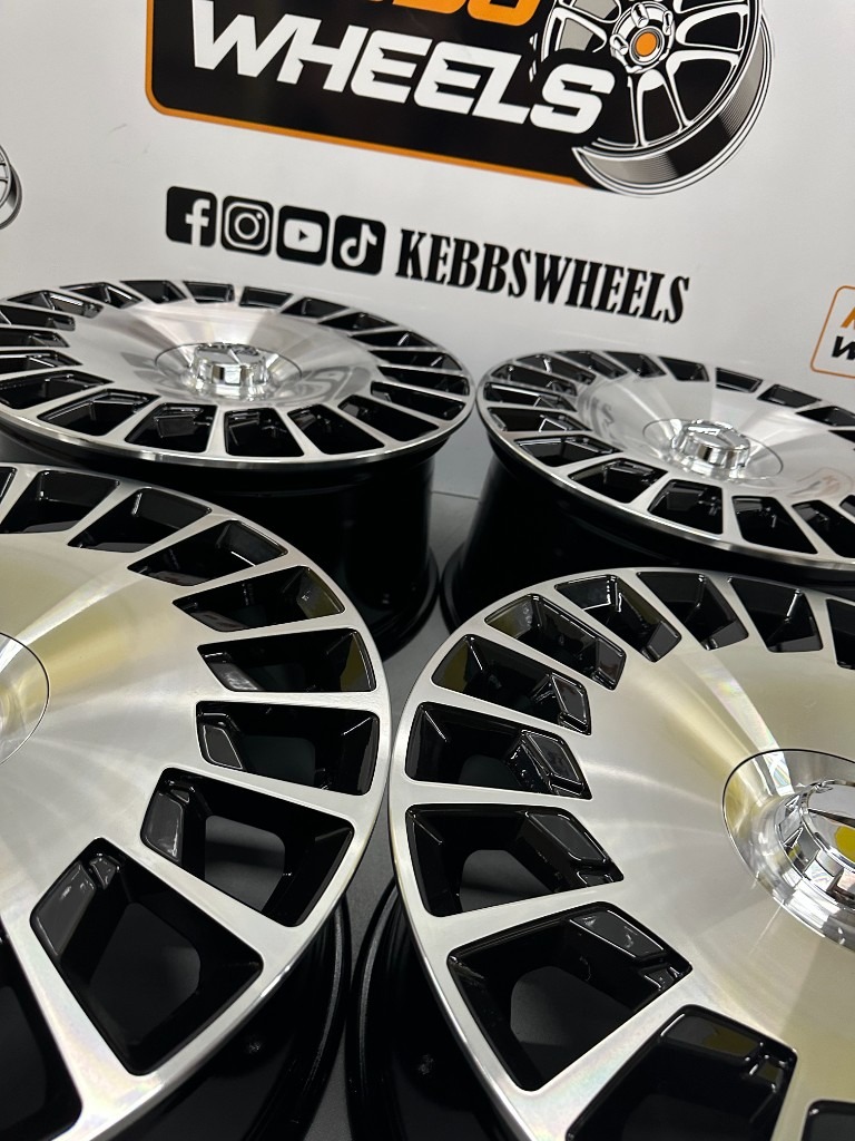 20" MERCEDES MAYBACH REPLACEMENT ALLOY WHEELS BLACK MACHINED C CLASS E CLASS S CLASS