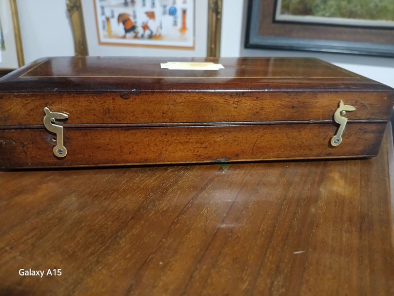 1890 Victorian Mahogany Trinket Box/Case