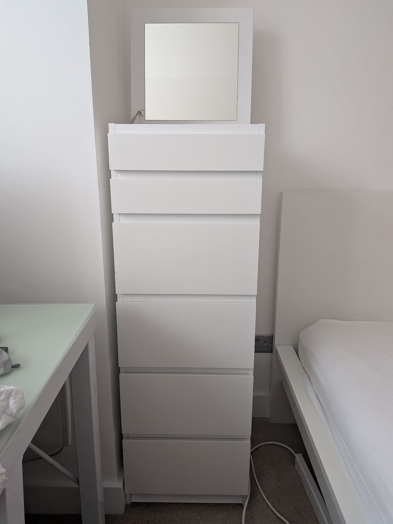 image for IKEA MALM chest of drawers with mirror