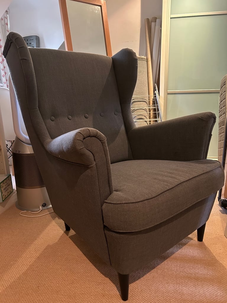 IKEA- Strandmon Wing chair in Nordvalla Dark Grey 