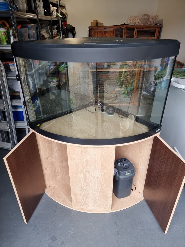 190L Corner Fish Tank and Cabinet