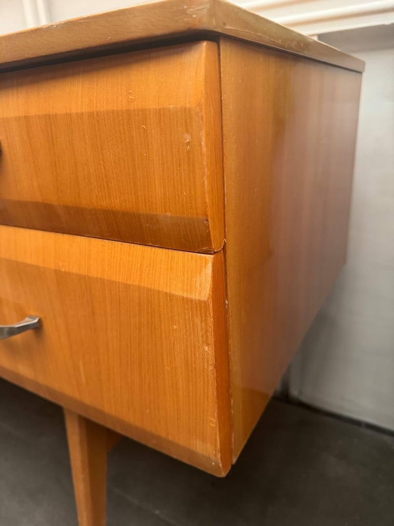 Mid Century Sideboard Credenza By Meredew Dressing Table Pin Legs Retro Chic