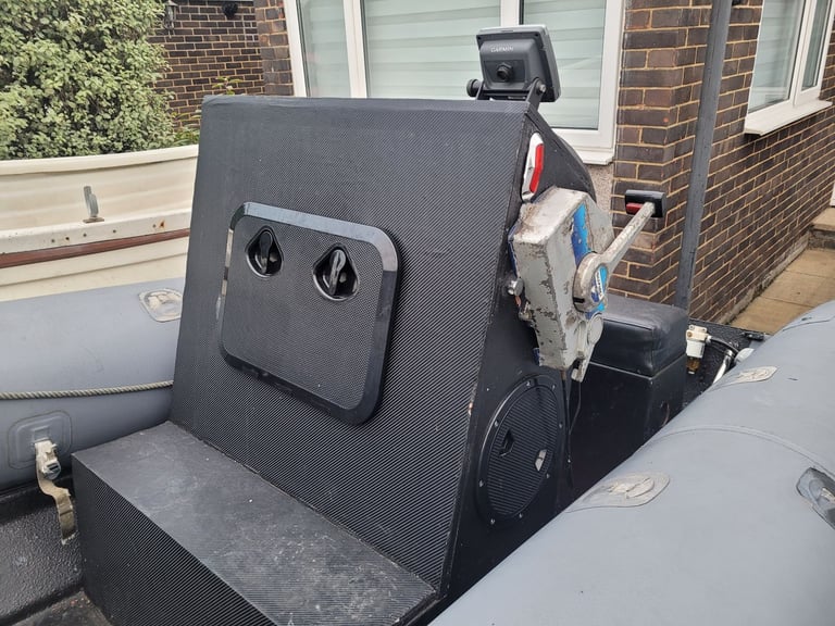 Avon SR4 4mtr Rib boat on road trailer