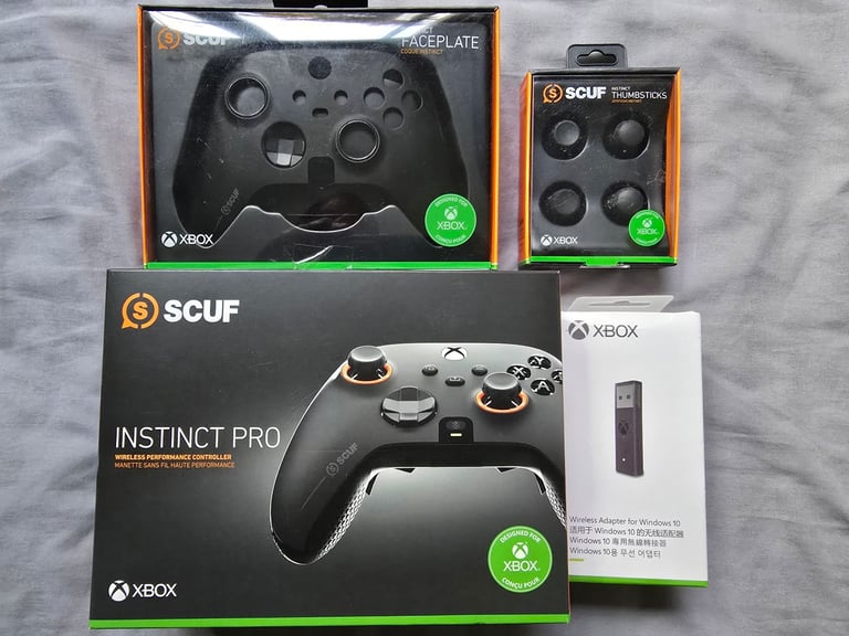 image for Scuf Instinct Pro Wireless (or wired) XBox/PC controller, plus multiple accessories