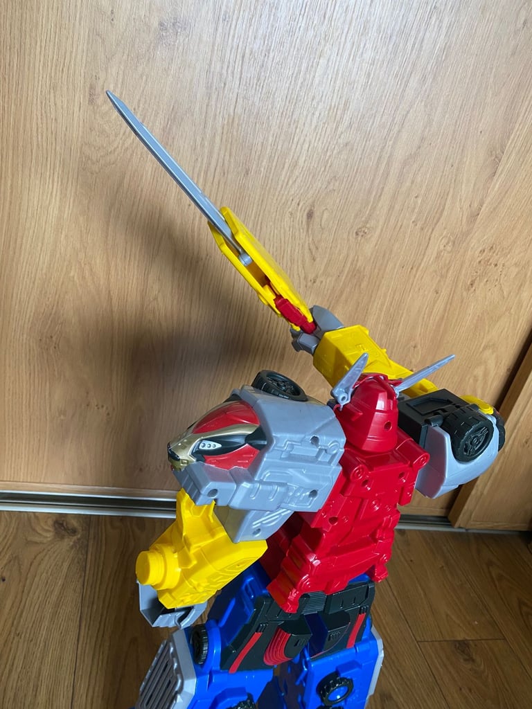 LARGE 20" POWER RANGERS BEAST MORPHERS BEAST-X MEGAZORD ACTION FIGURE WITH SWORD HASBRO 2019
